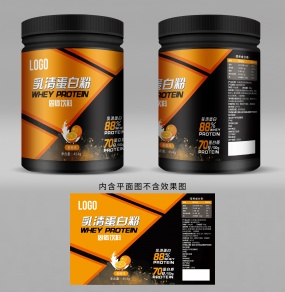 乳清蛋白粉固体饮料包装标签